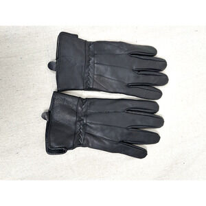 Men's Leather Gloves Medium Black